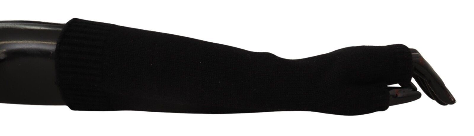 Mănuși Dolce & Gabbana Elegant Black Cashmere Fără Degete
