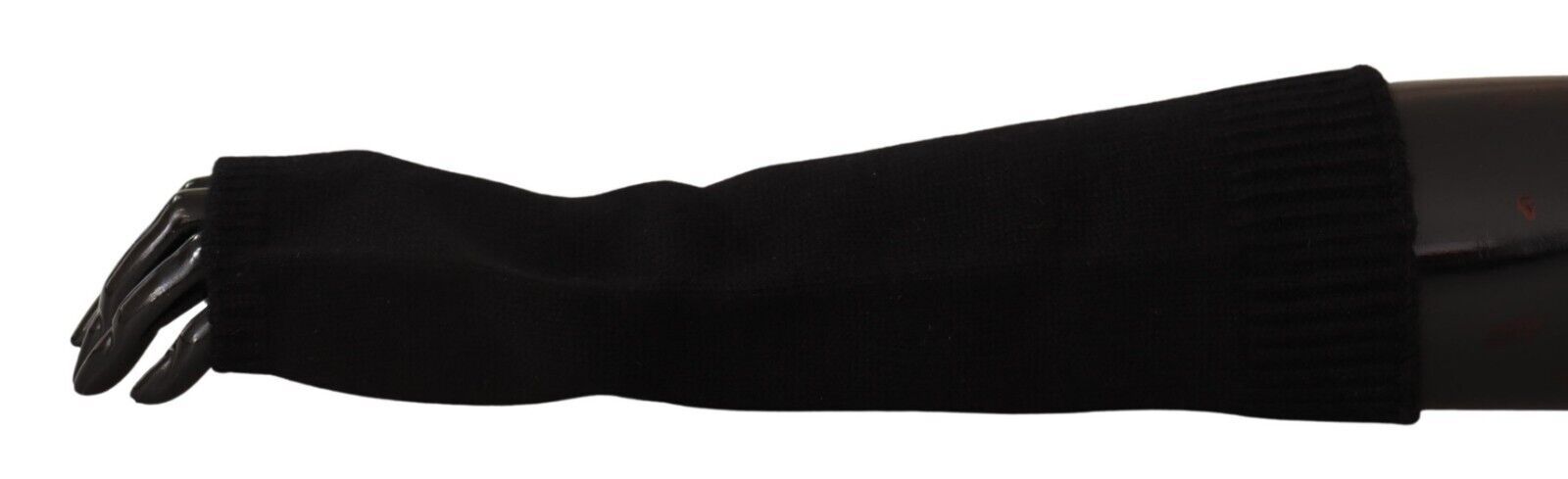 Mănuși Dolce & Gabbana Elegant Black Cashmere Fără Degete