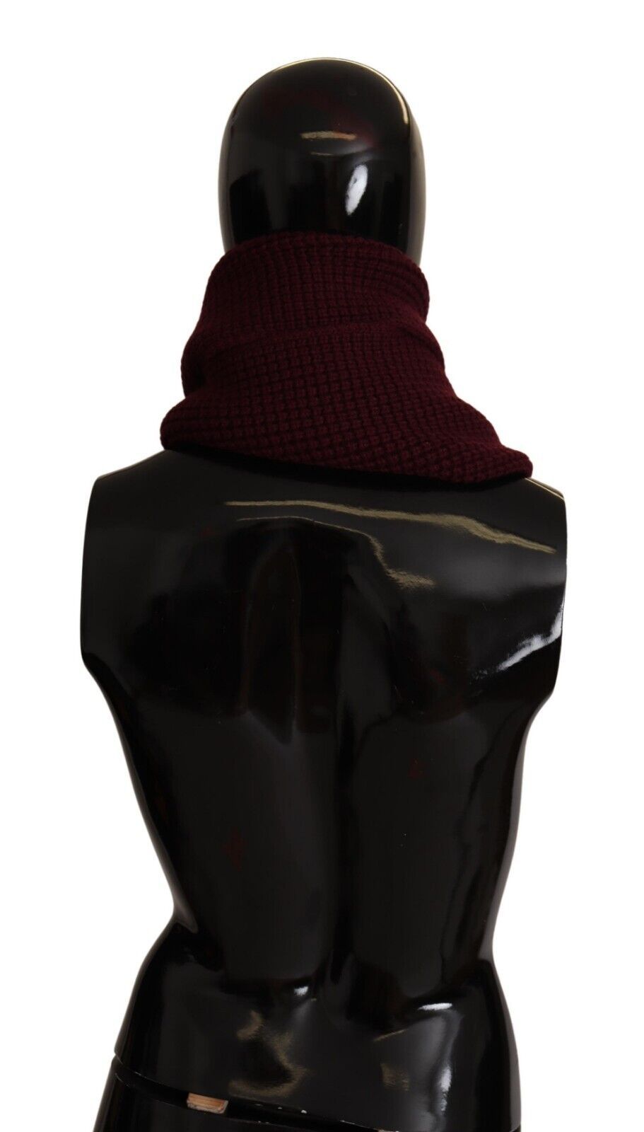 Dolce & Gabbana – Eleganter Kaschmir-Strickschal in Dunkelrot