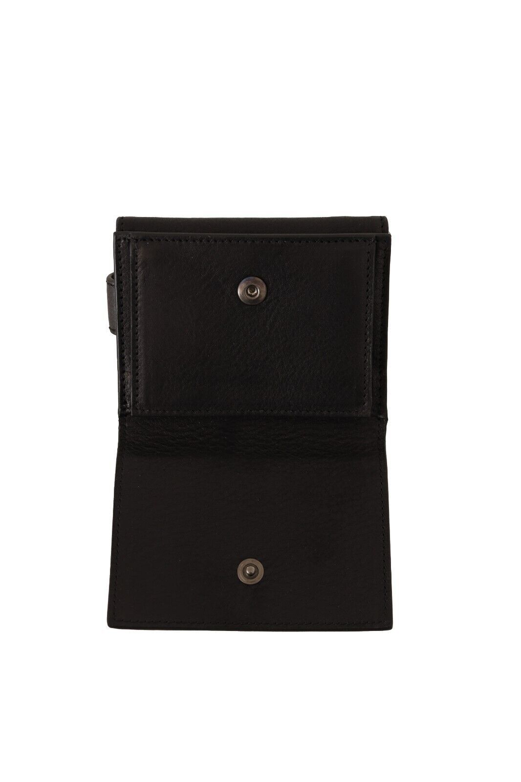 Dolce & Gabbana Elegantes dreifach gefaltetes Multi-Kit aus schwarzem Leder