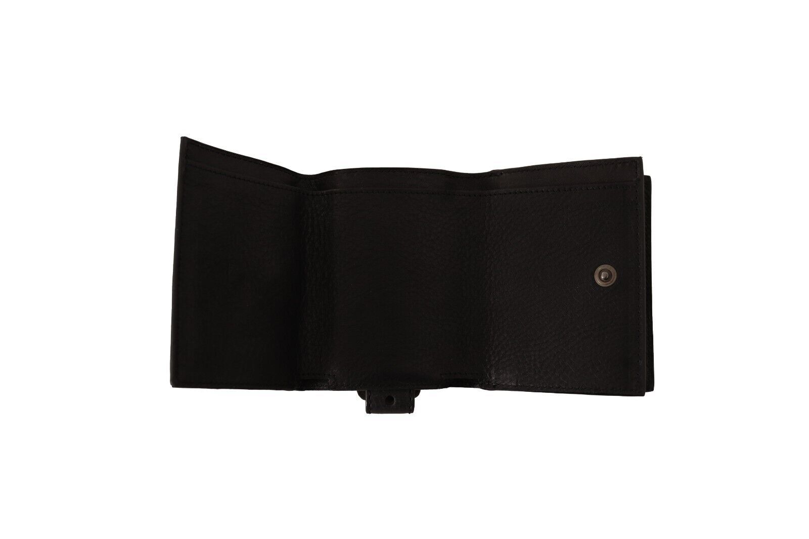 Dolce & Gabbana Elegantes dreifach gefaltetes Multi-Kit aus schwarzem Leder