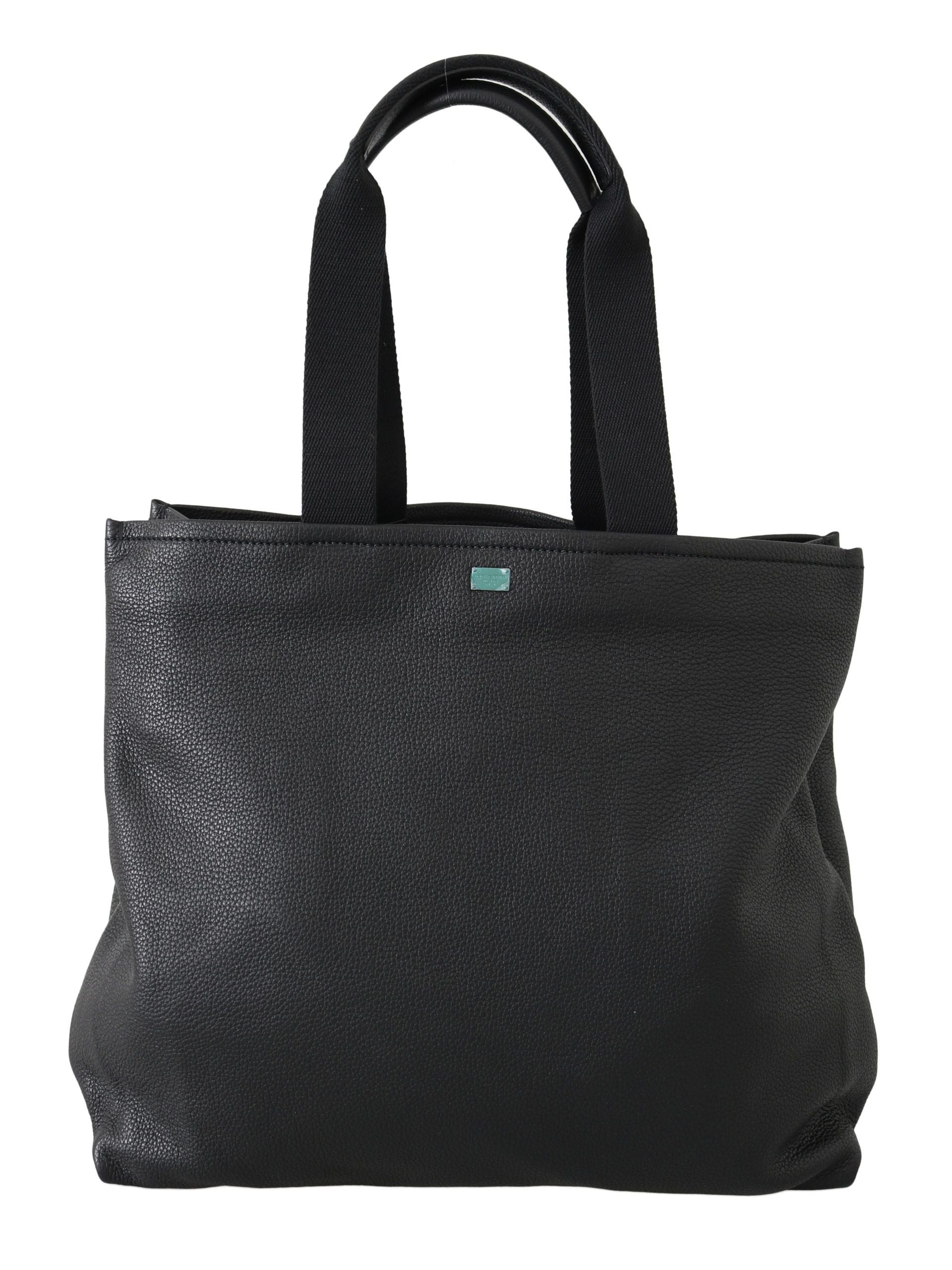 Dolce & Gabbana Elegante schwarze Ledertasche für Herren