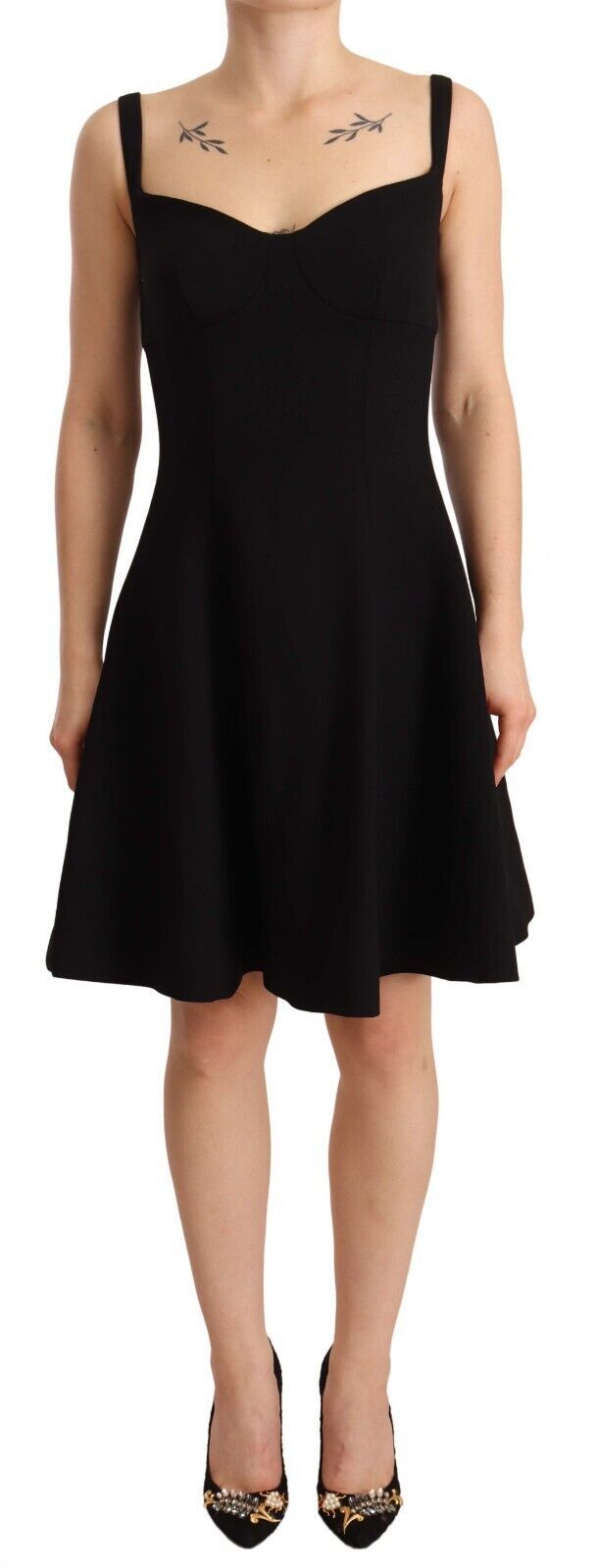 Dolce & Gabbana Elegantes A-Linien-Etuikleid in Schwarz