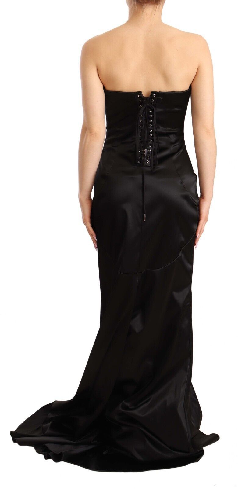 Rochie elegantă Dolce & Gabbana neagră, fără bretele, model sirenă