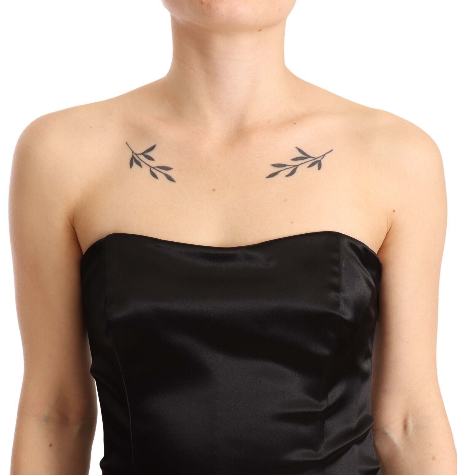 Rochie elegantă Dolce & Gabbana neagră, fără bretele, model sirenă