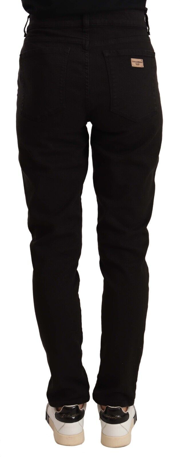 Blugi skinny negri eleganți Dolce & Gabbana, croială slim fit