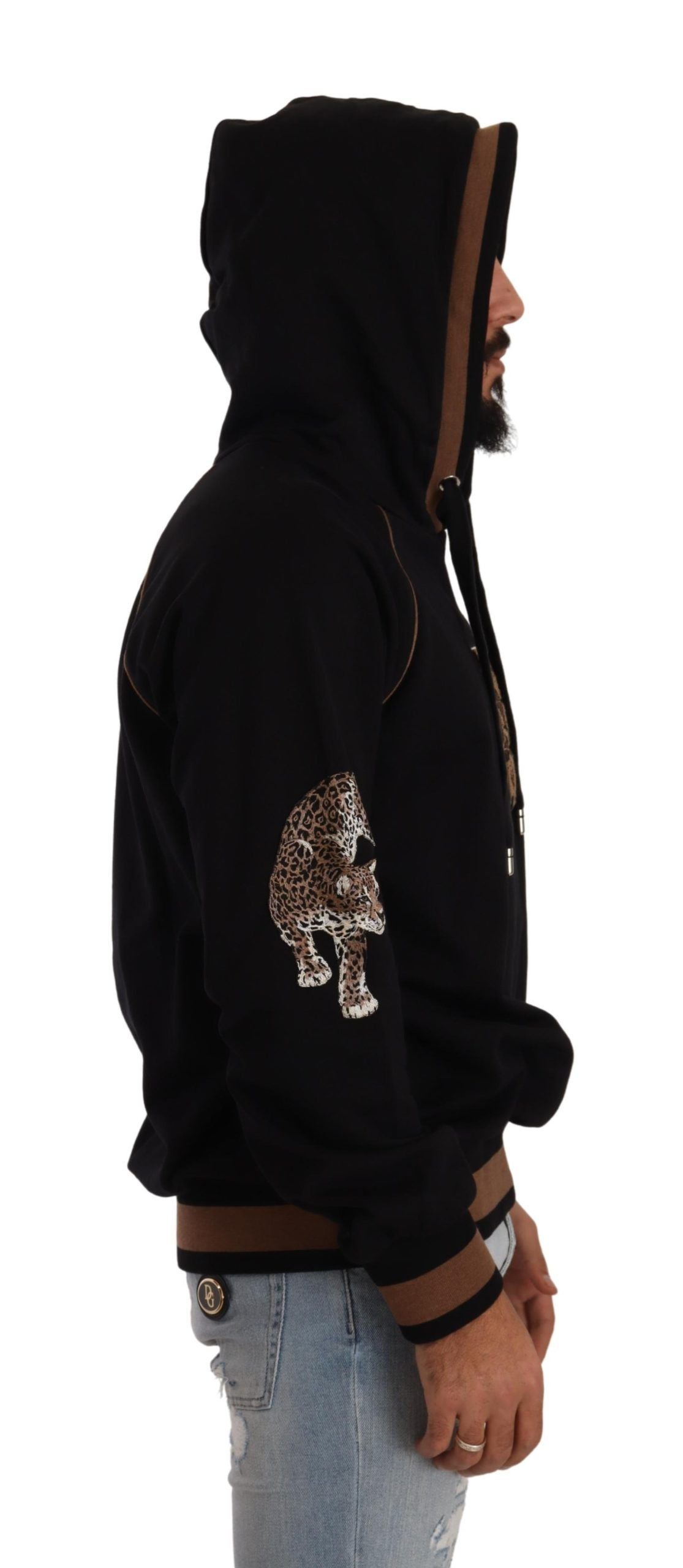 Pulover cu glugă Dolce & Gabbana Chic Leopard Motive