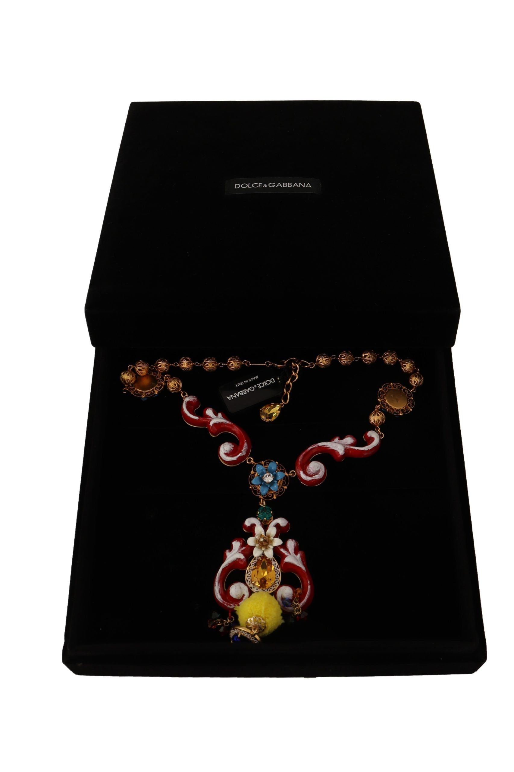Dolce & Gabbana Statement-Halskette mit mehrfarbigen Kristallen