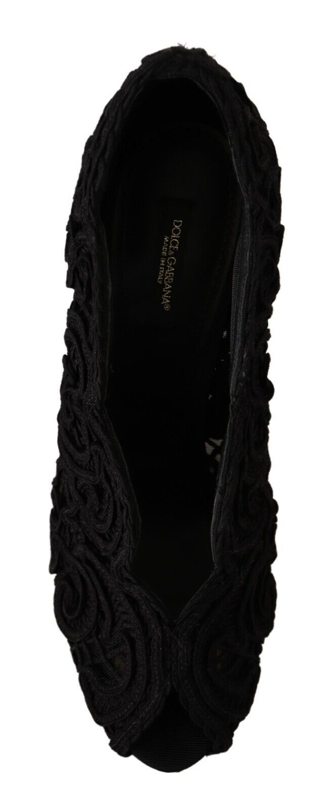 Dolce & Gabbana Pantofi cu toc stiletto eleganți din dantelă neagră