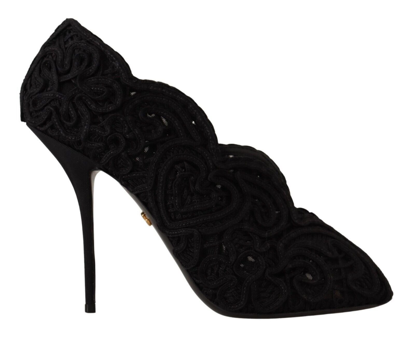 Dolce & Gabbana Pantofi cu toc stiletto eleganți din dantelă neagră