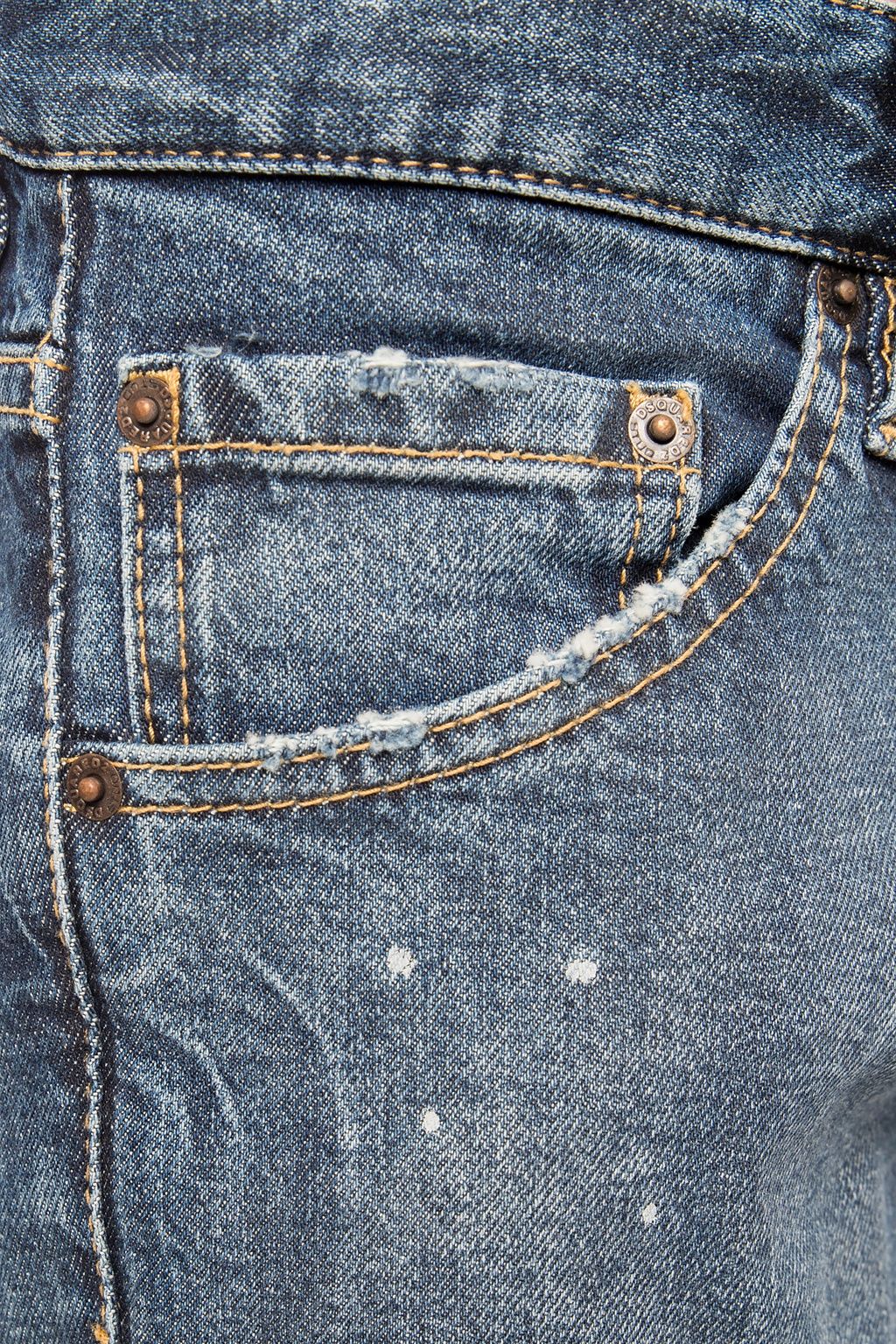 Pantaloni din denim Dsquared² bleumarin cu aspect uzat „Cool Guy Jean”
