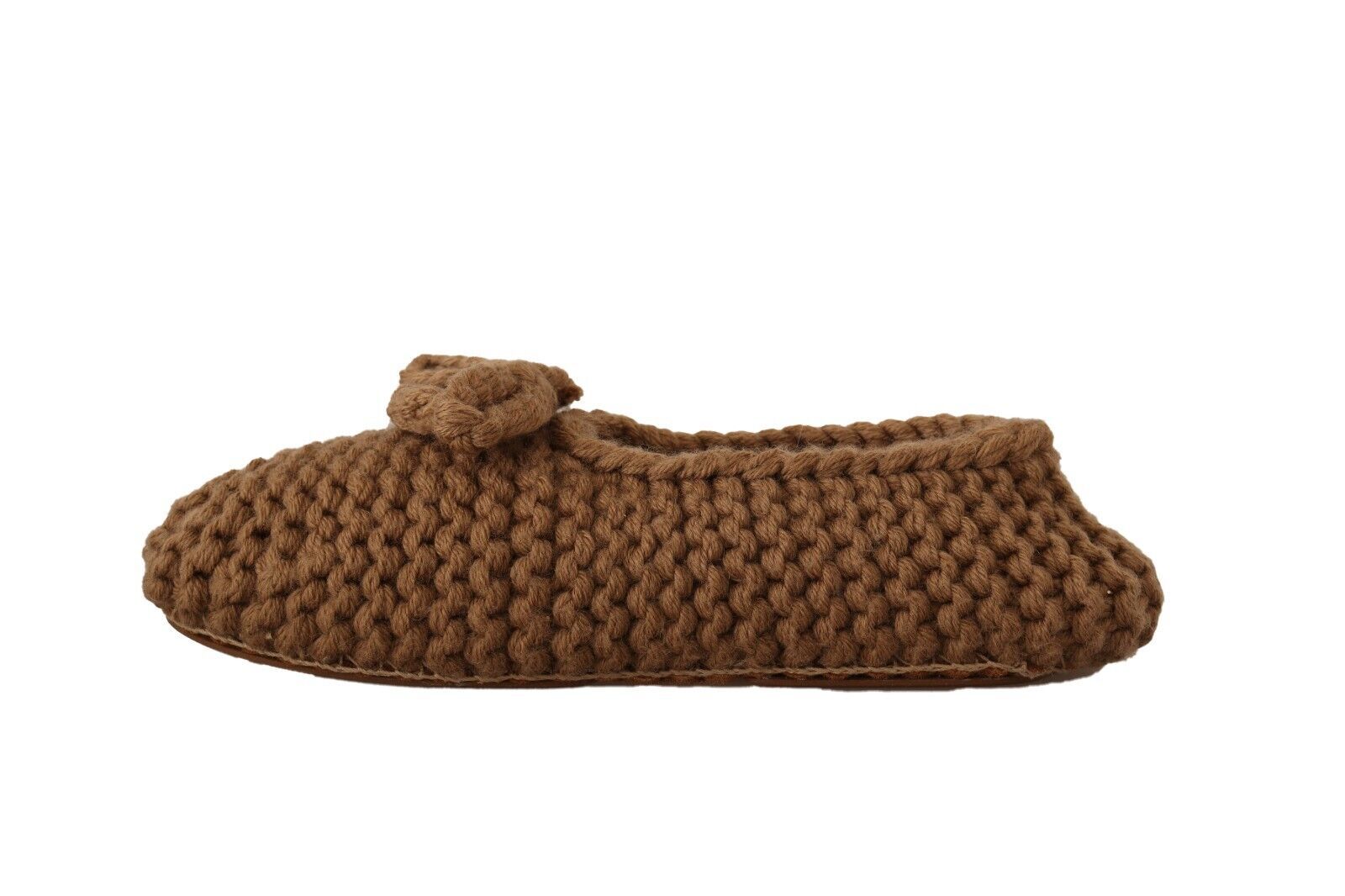 Balerini Dolce & Gabbana eleganți din tricot de lână maro