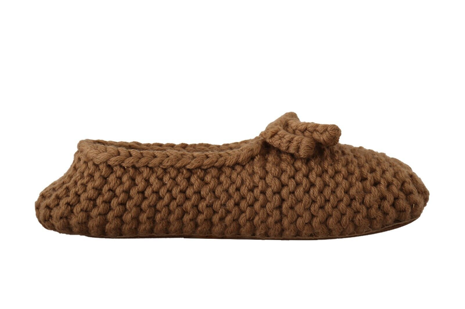 Balerini Dolce & Gabbana eleganți din tricot de lână maro