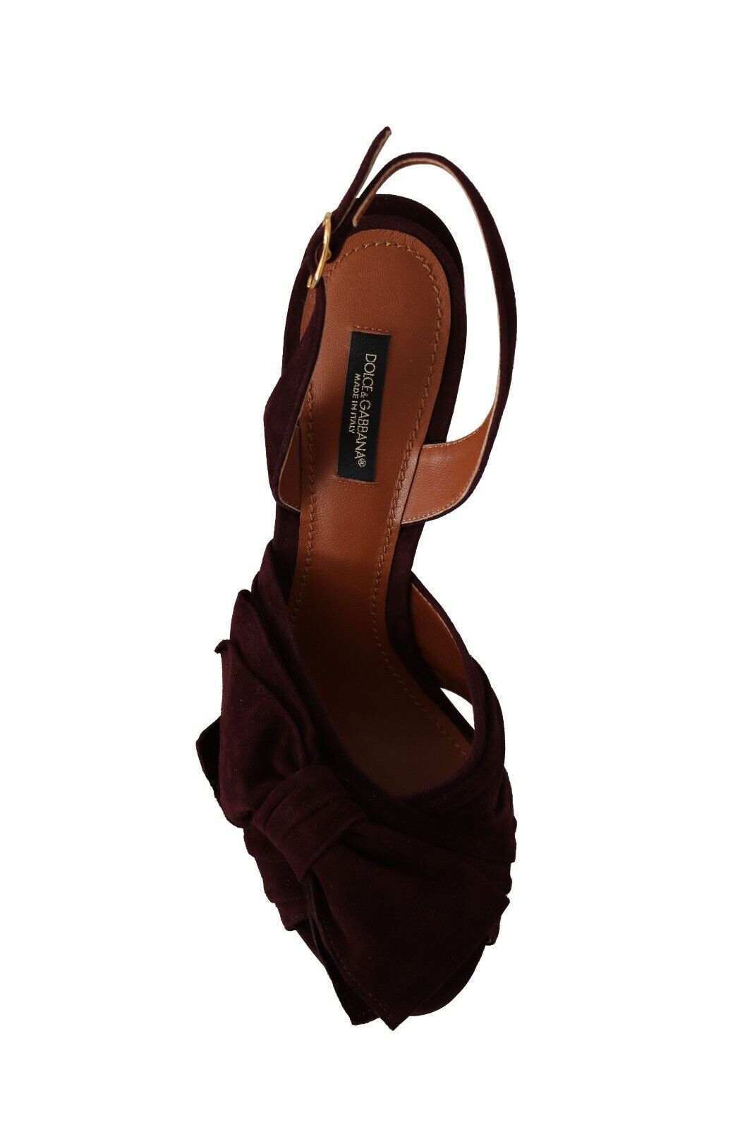 Dolce & Gabbana Elegante lila Wildleder-Sandalen mit Absatz