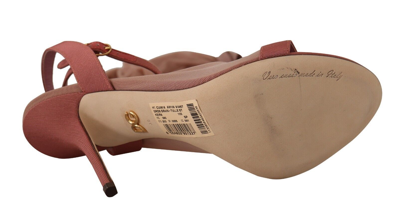 Dolce & Gabbana Elegante rosa Sandalen mit Knöchelriemen