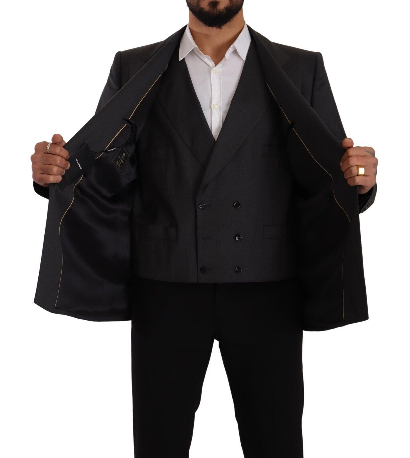 Dolce & Gabbana Eleganter grauer Anzug aus Sicilia-Wollmischung