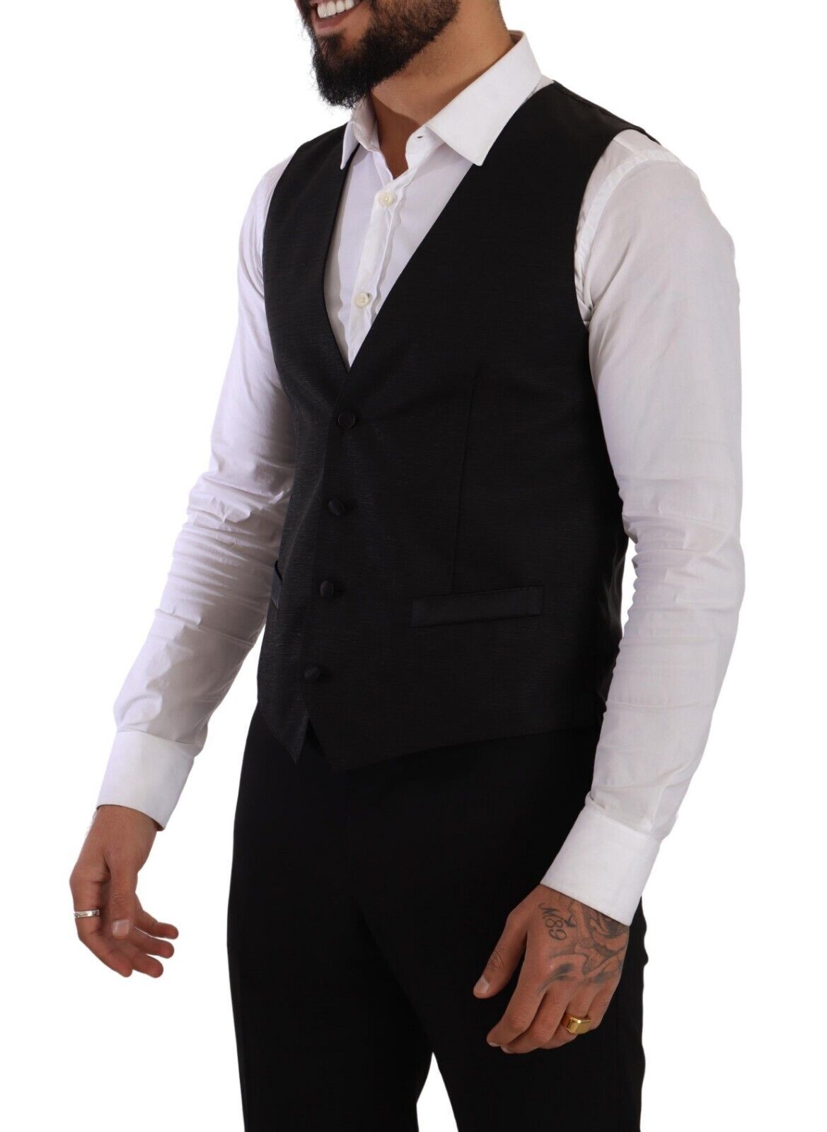 Dolce & Gabbana – Schmal geschnittenes schwarzes Anzug-Ensemble „Sicilia“