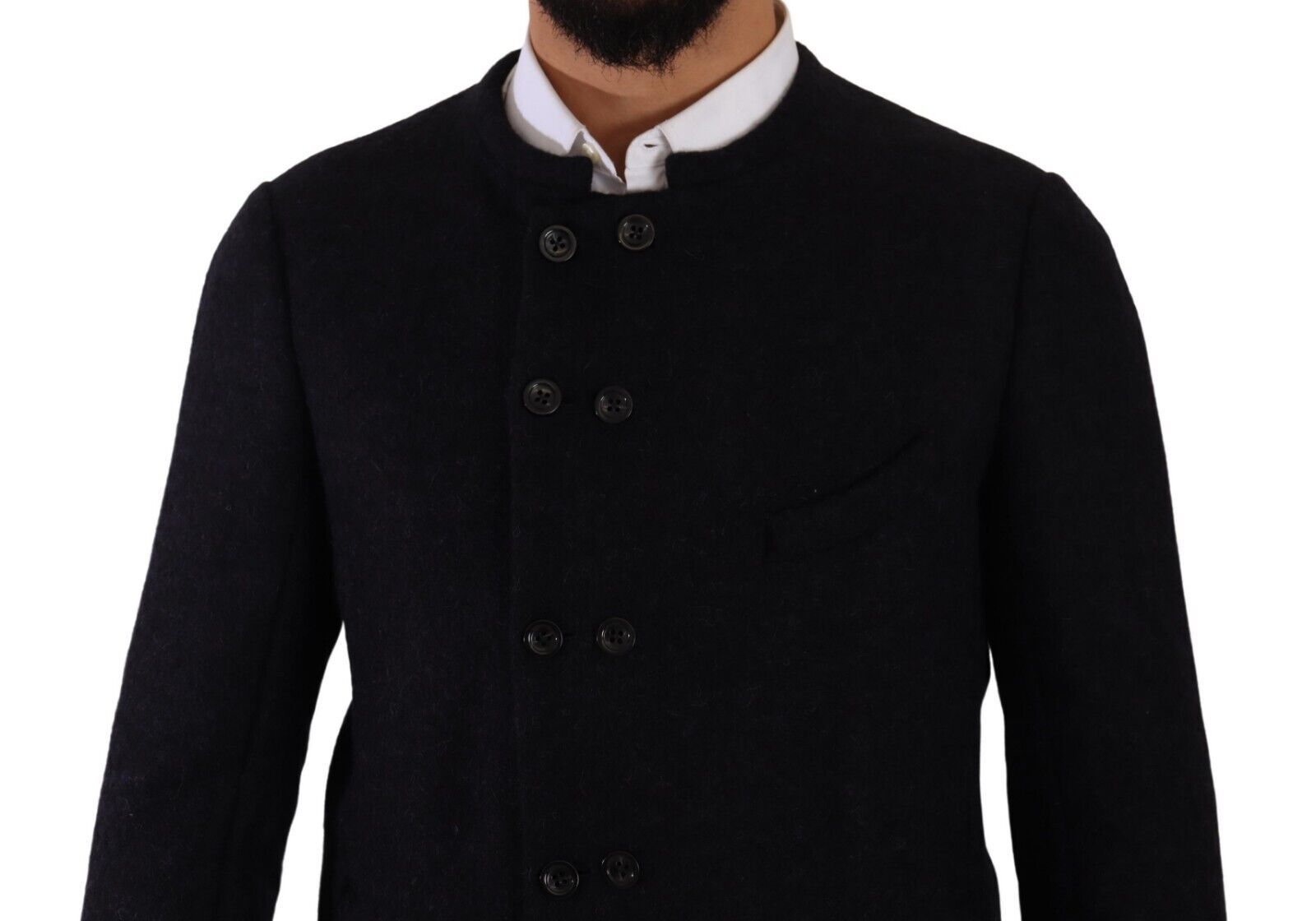 Dolce & Gabbana Elegante dunkelgraue Jacke aus Alpaka-Mischgewebe