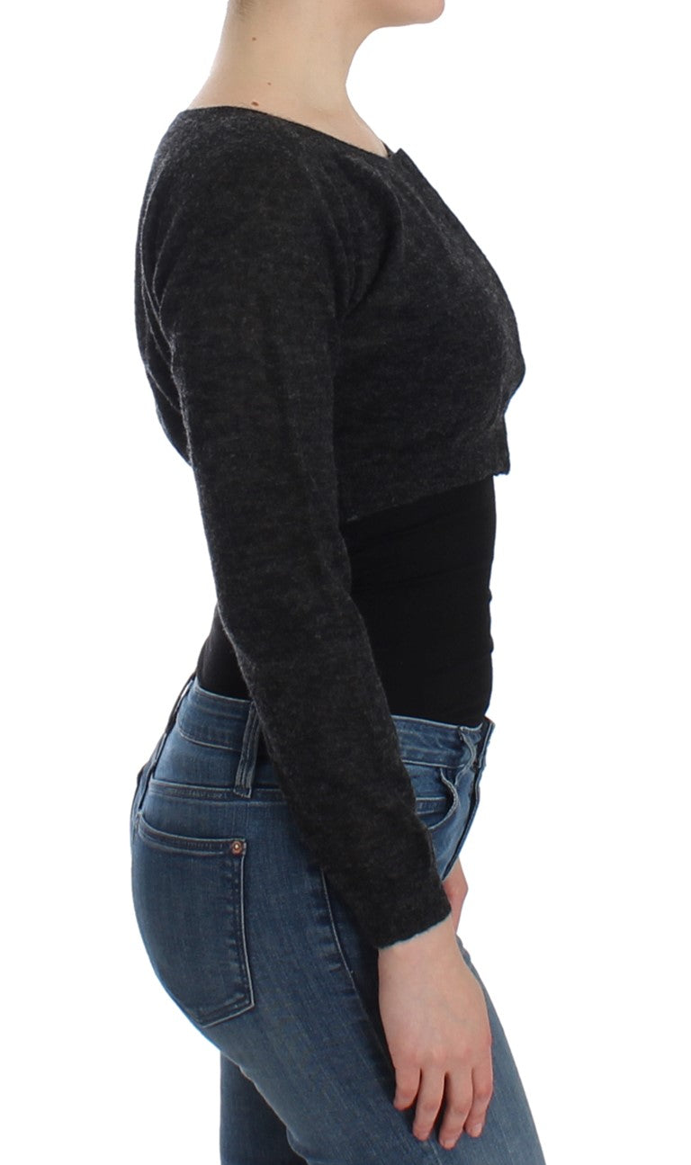 Ermanno Scervino Schicker, verkürzter Pullover aus Alpakawolle