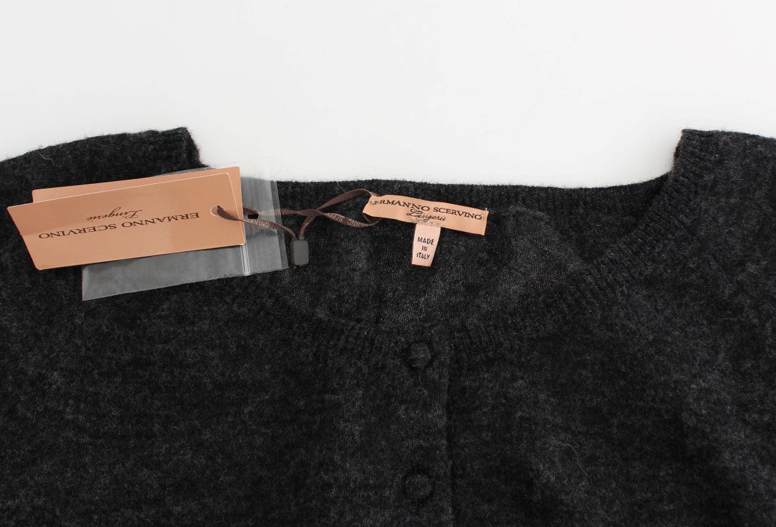 Ermanno Scervino Schicker, verkürzter Pullover aus Alpakawolle