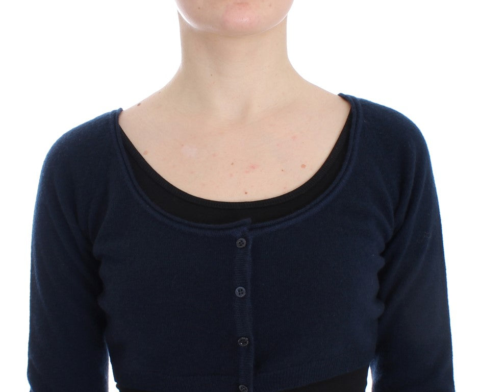 Ermanno Scervino Schicker Kurzpullover aus Kaschmirmischung in Blau