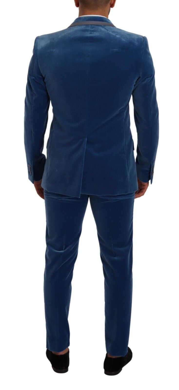Dolce & Gabbana Eleganter Slim Fit-Anzug in blauem Samt
