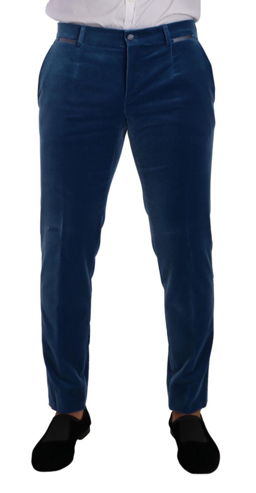 Dolce & Gabbana Eleganter Slim Fit-Anzug in blauem Samt