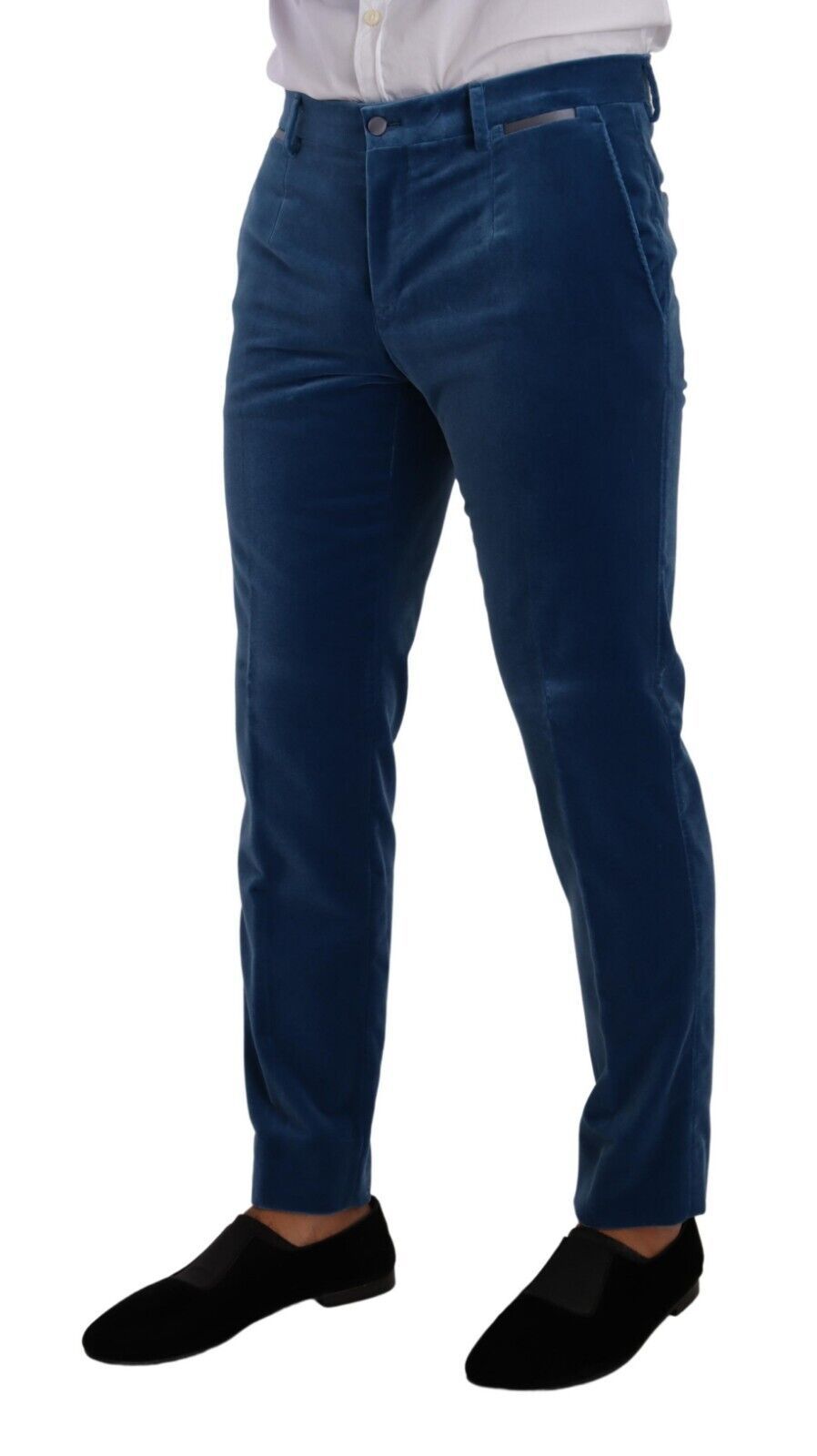 Dolce & Gabbana Eleganter Slim Fit-Anzug in blauem Samt