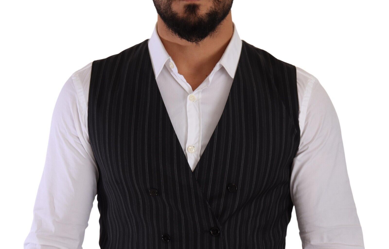 Vestă elegantă cu dungi și nasturi dubli Dolce & Gabbana
