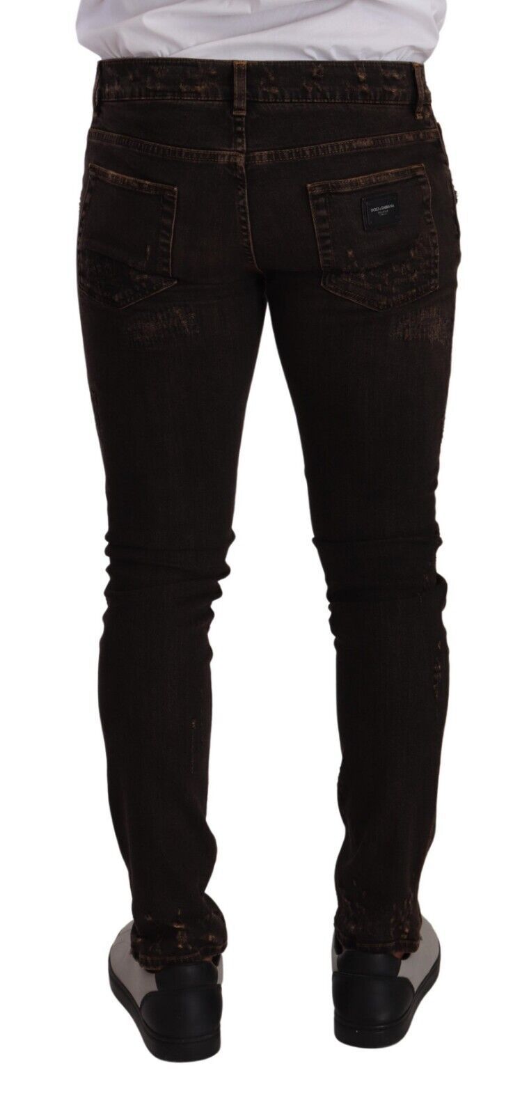 Dolce & Gabbana – Slim Fit Skinny-Jeans im Distressed-Look