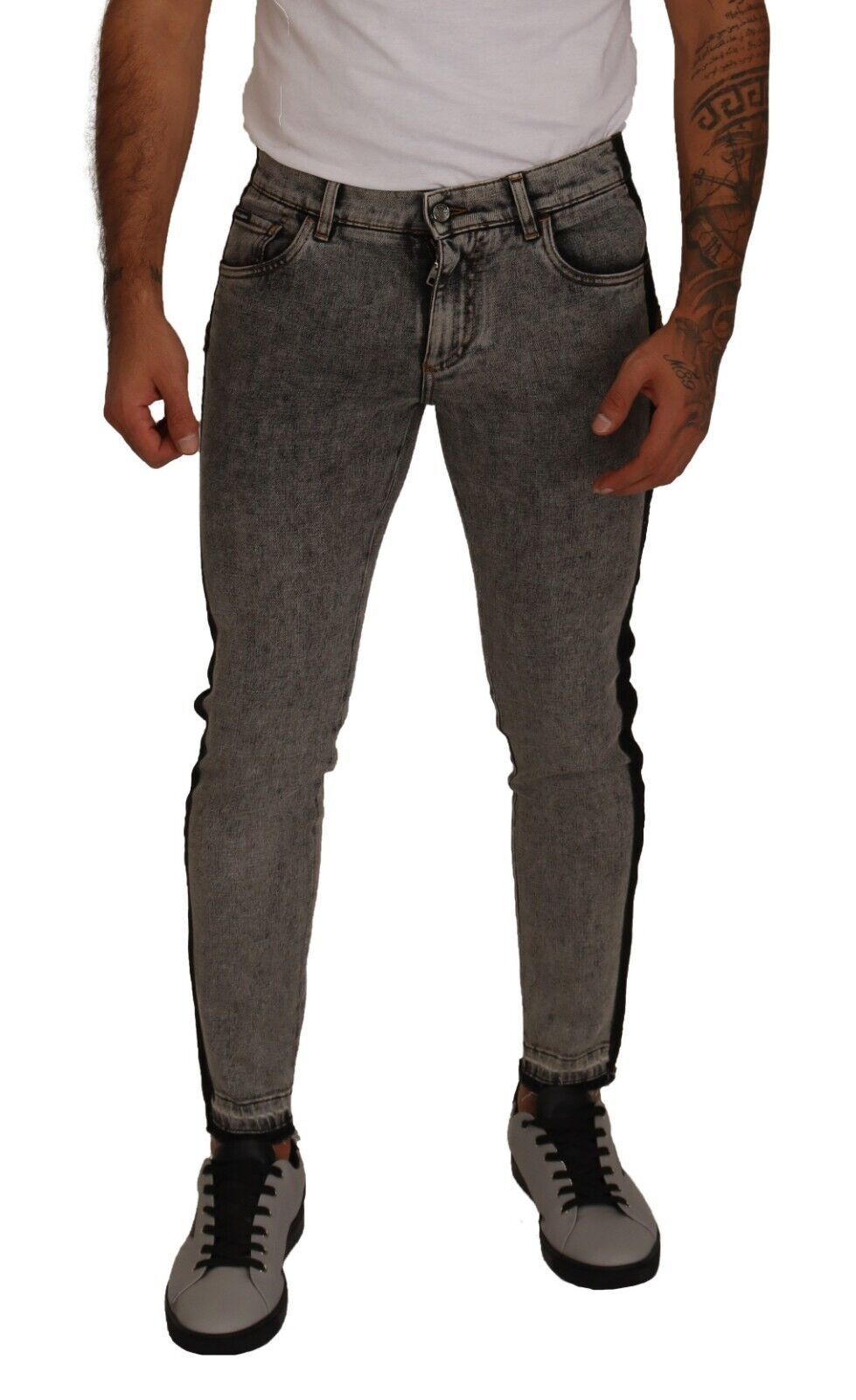 Dolce & Gabbana – Schicke Skinny-Jeans mit verzierter Krone