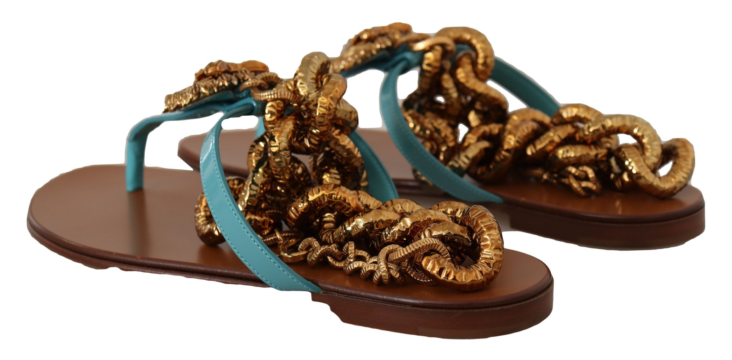 Dolce & Gabbana – Schicke Gladiator-Flats mit Herz-Devotion-Detail