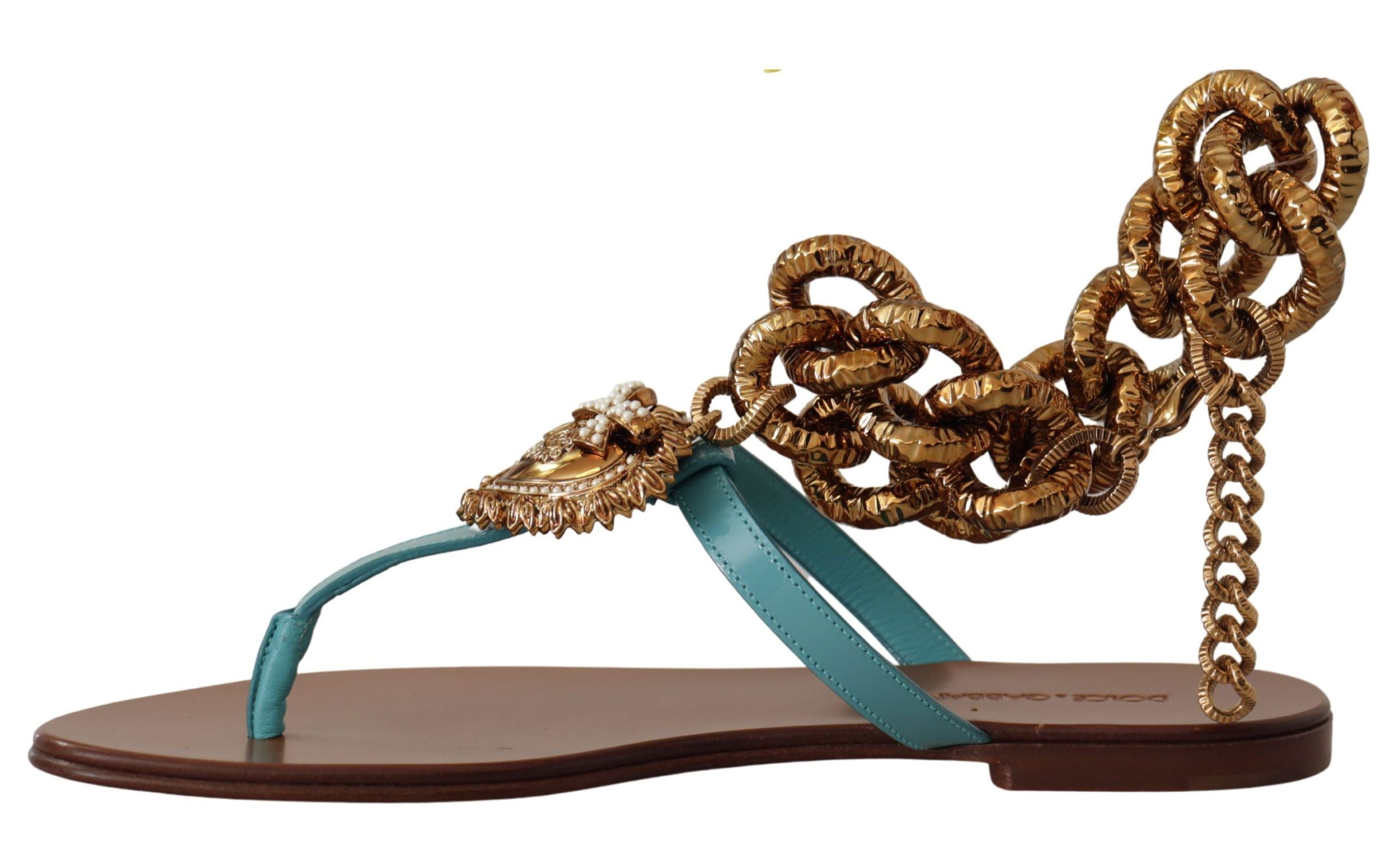 Dolce & Gabbana – Schicke Gladiator-Flats mit Herz-Devotion-Detail