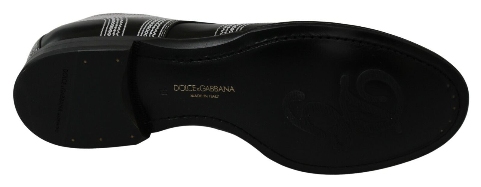 Pantofi Derby eleganți Dolce & Gabbana, alb-negru