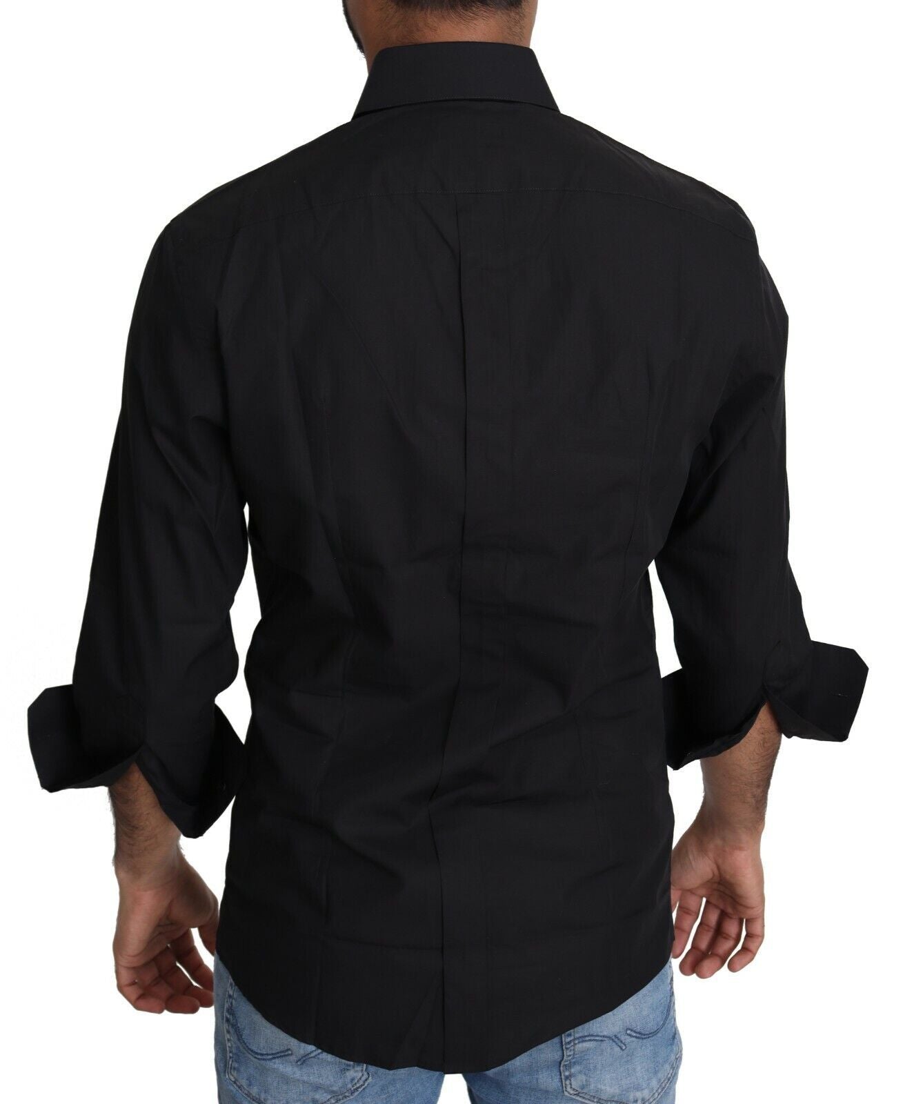 Dolce & Gabbana Elegantes schwarzes Slim Fit-Hemd