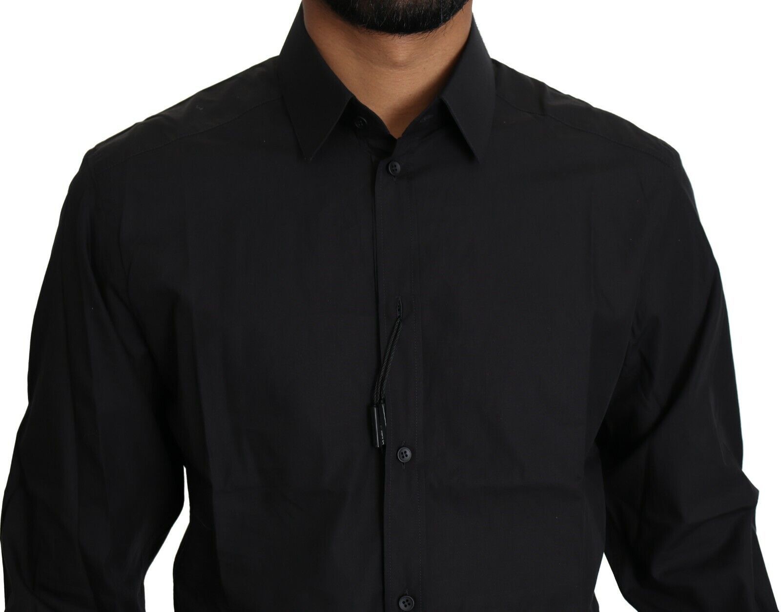 Dolce & Gabbana Elegantes schwarzes Slim Fit-Hemd