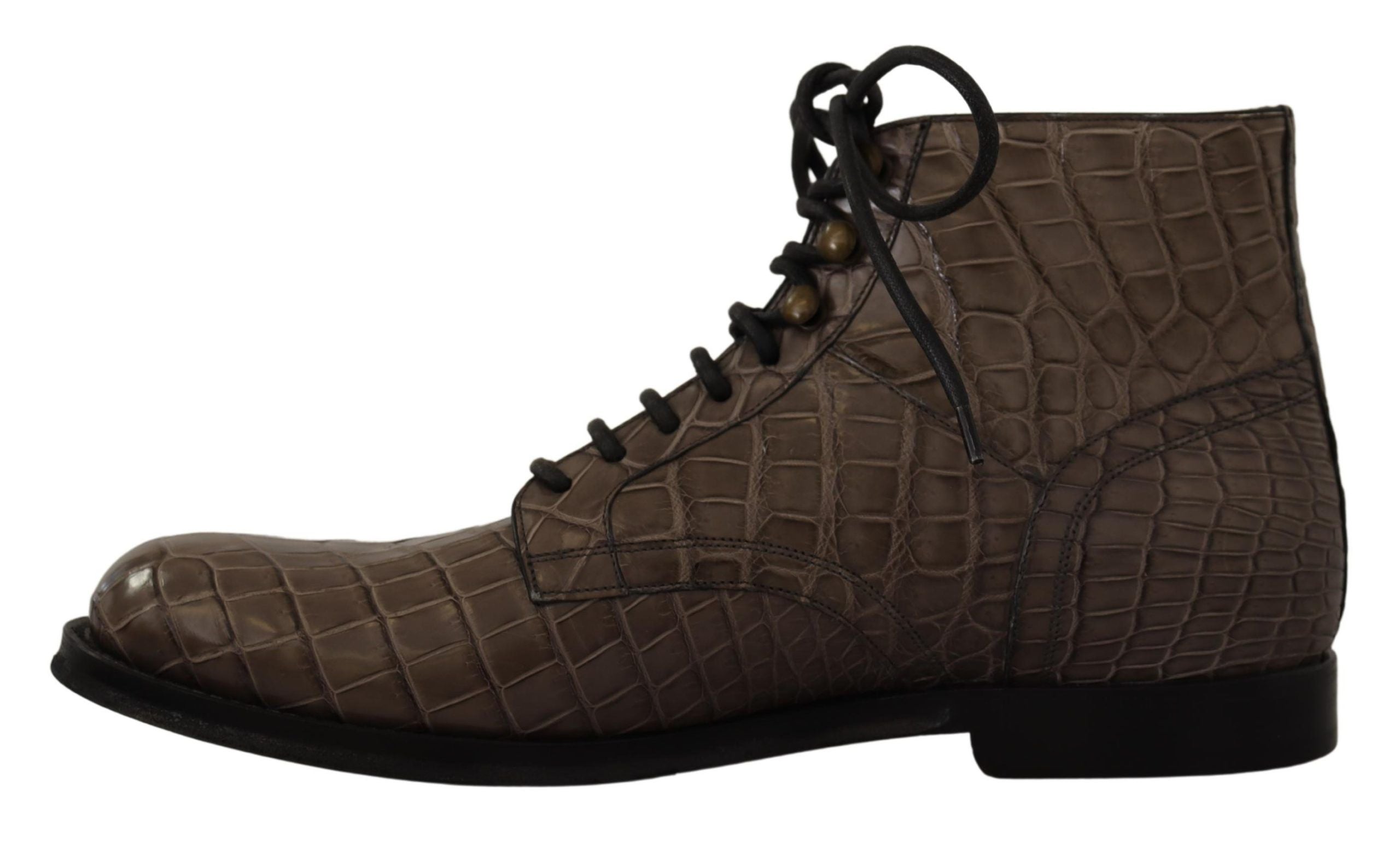 Dolce & Gabbana Elegante Krokodil-Derby-Brogue-Stiefel