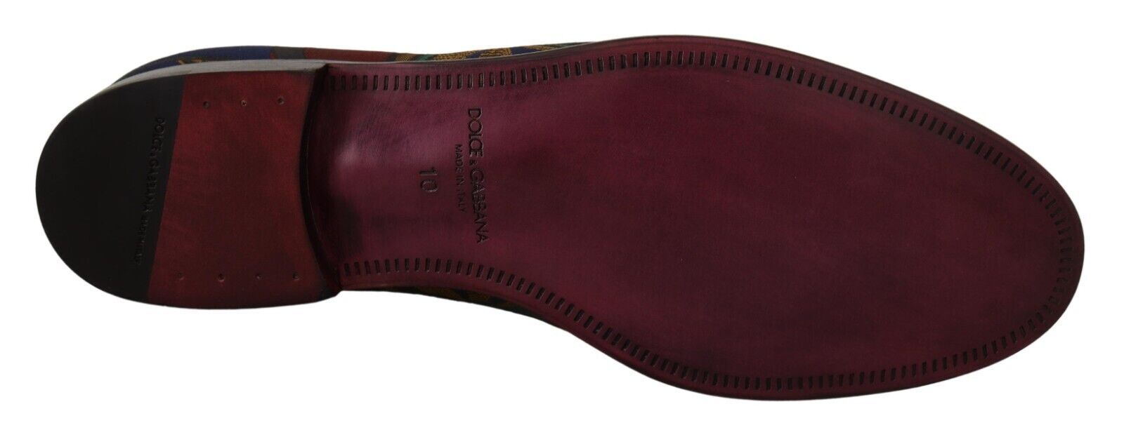 Mocasini Dolce & Gabbana cu imprimeu jacquard multicolor