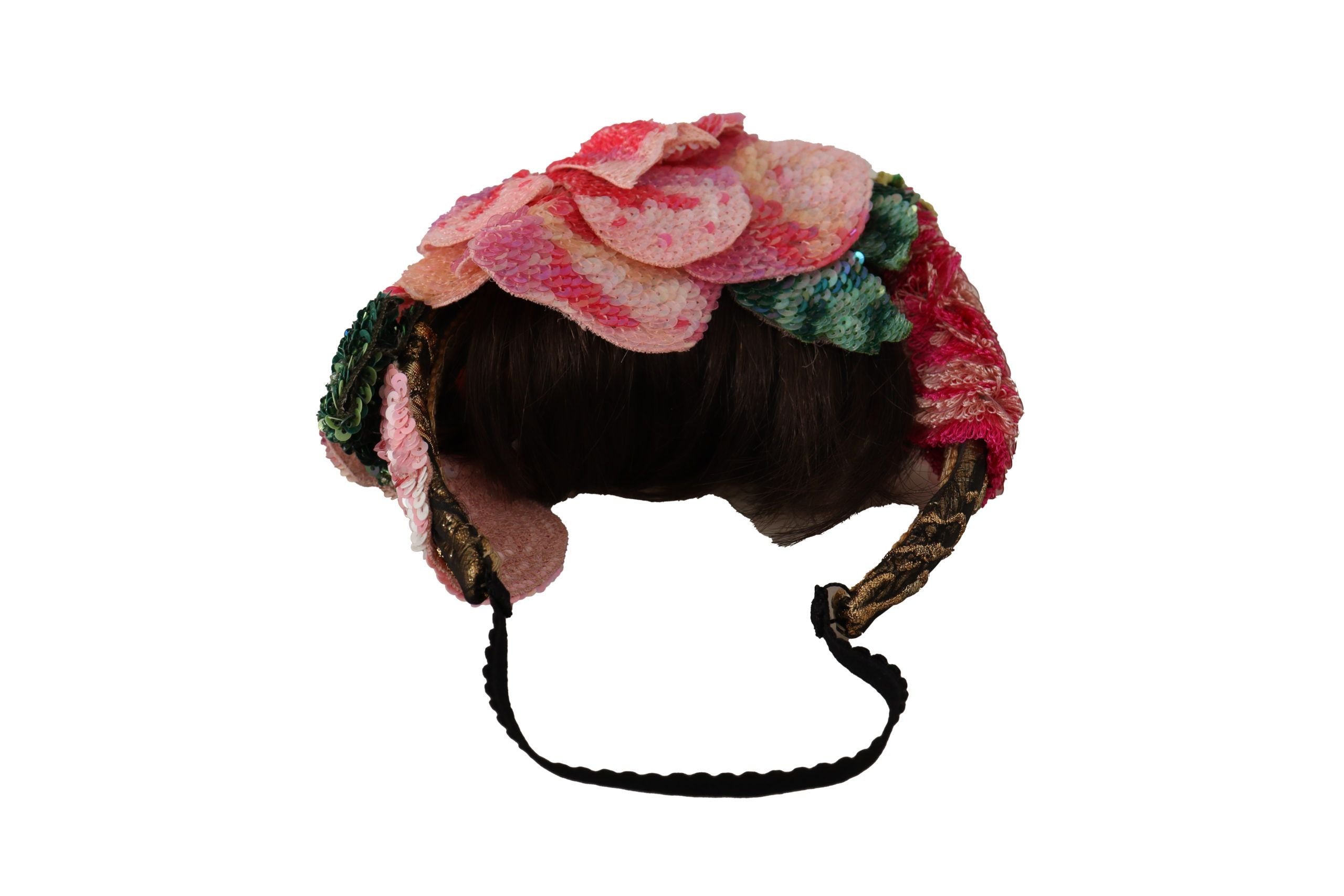 Bentiță Dolce & Gabbana cu diademă și paiete multicolore