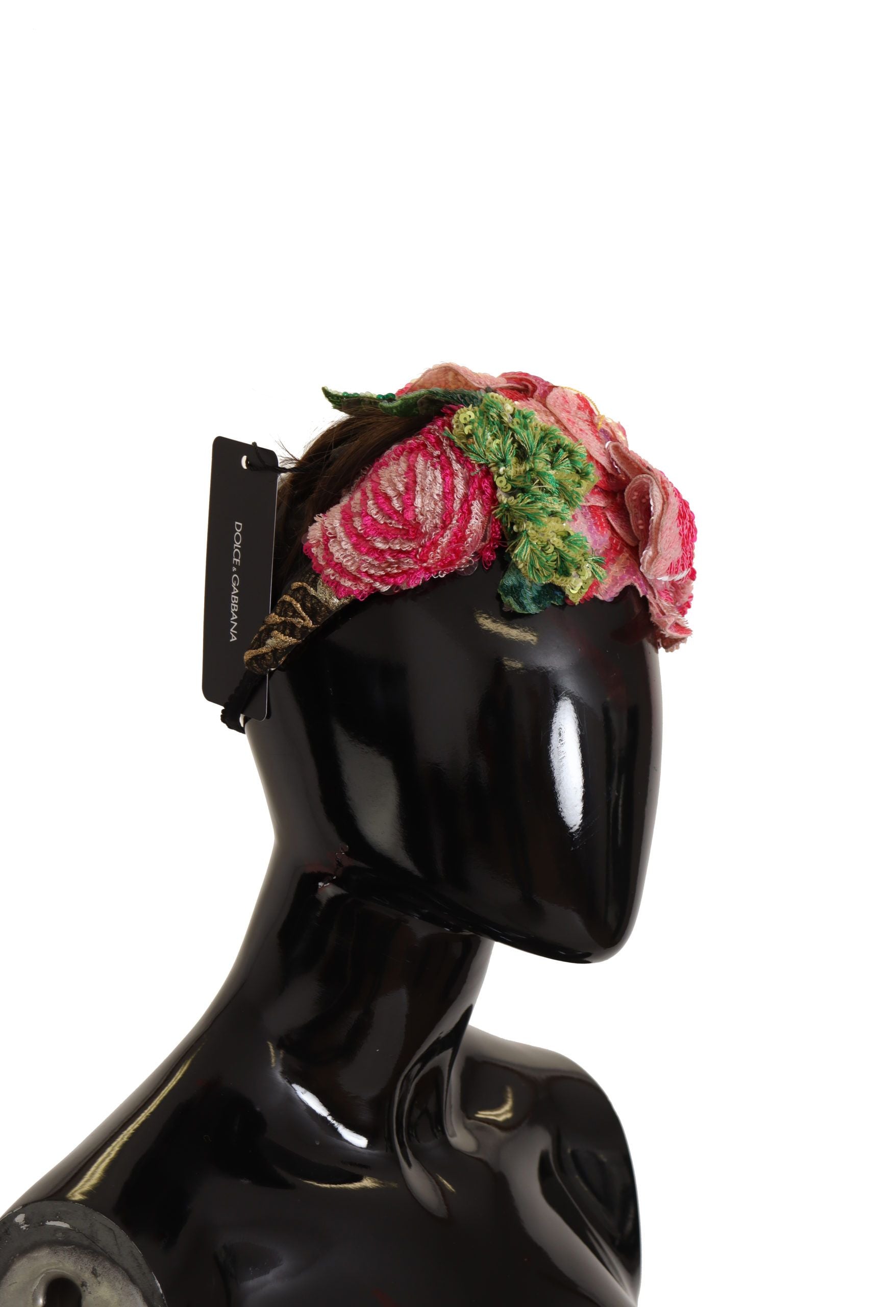 Bentiță Dolce & Gabbana cu diademă și paiete multicolore