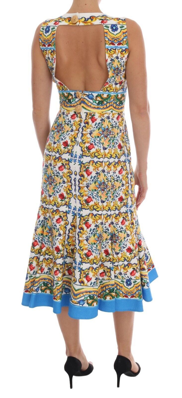 Dolce & Gabbana – Midi-Etuikleid mit Majolika-Print