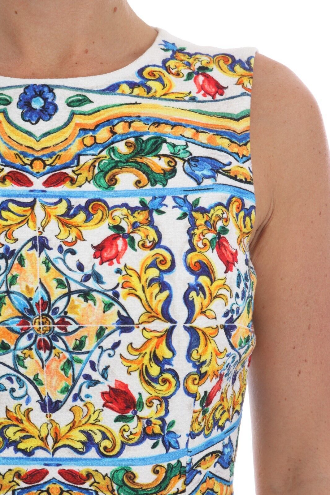 Dolce & Gabbana – Midi-Etuikleid mit Majolika-Print