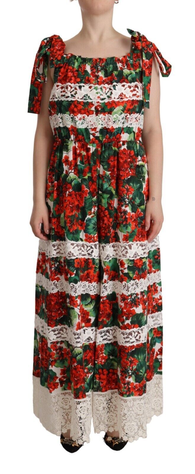 Rochie maxi cu imprimeu floral multicolor Dolce & Gabbana