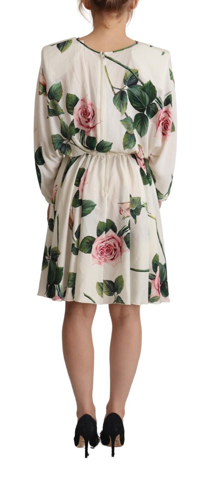 Rochie elegantă Dolce & Gabbana cu imprimeu floral din mătase A