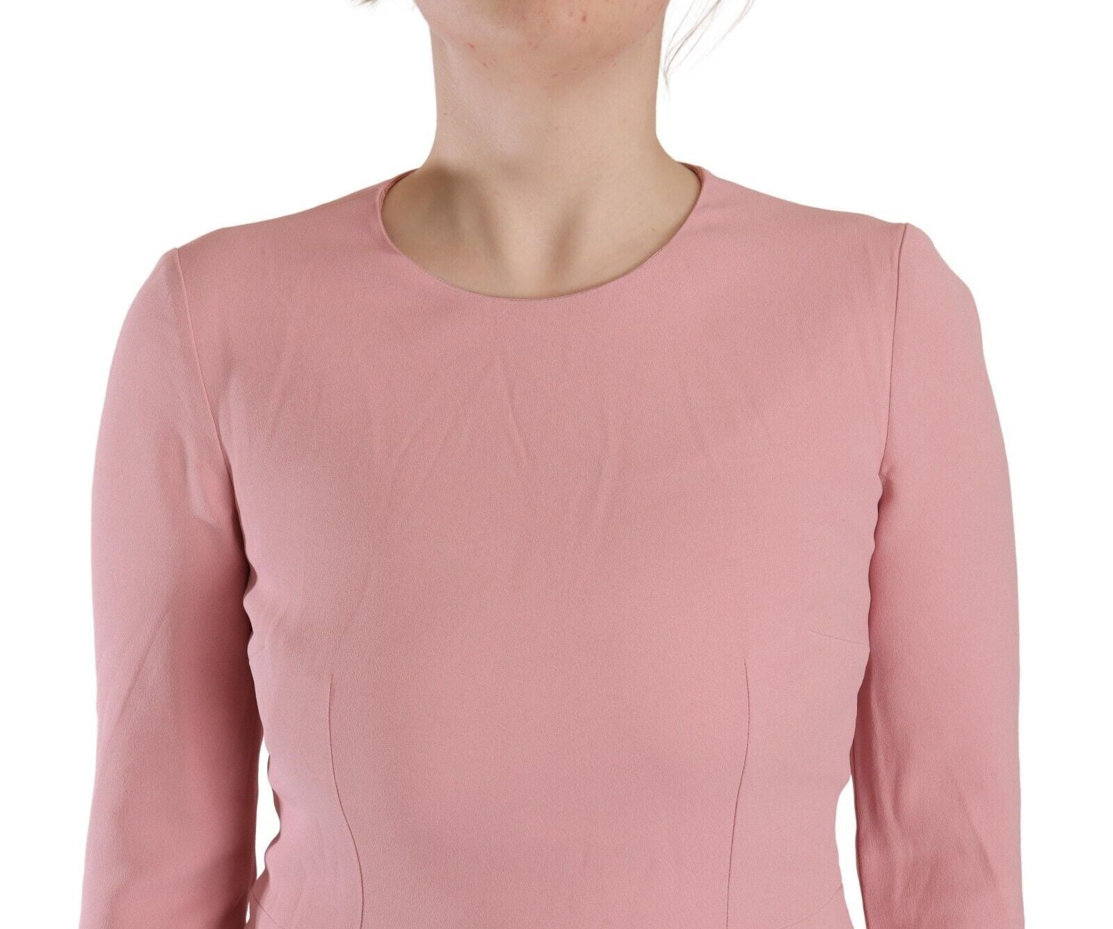 Dolce & Gabbana Elegantes rosa A-Linien-Kleid in Knielänge