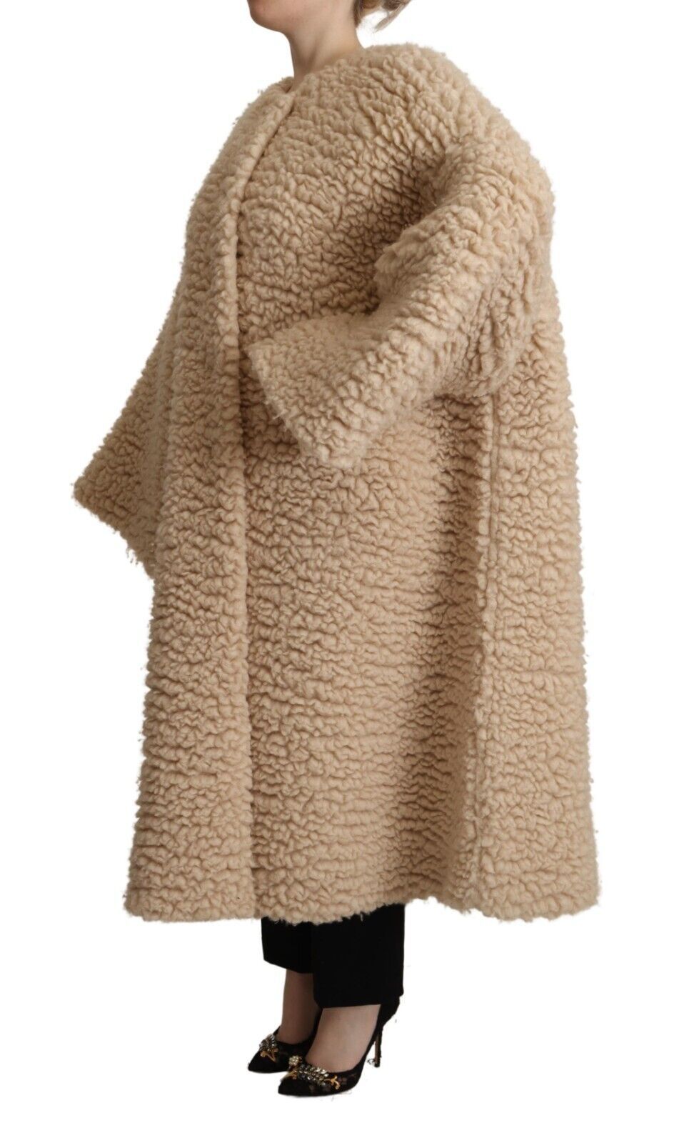 Dolce & Gabbana Elegante beige Kaschmir-Manteljacke