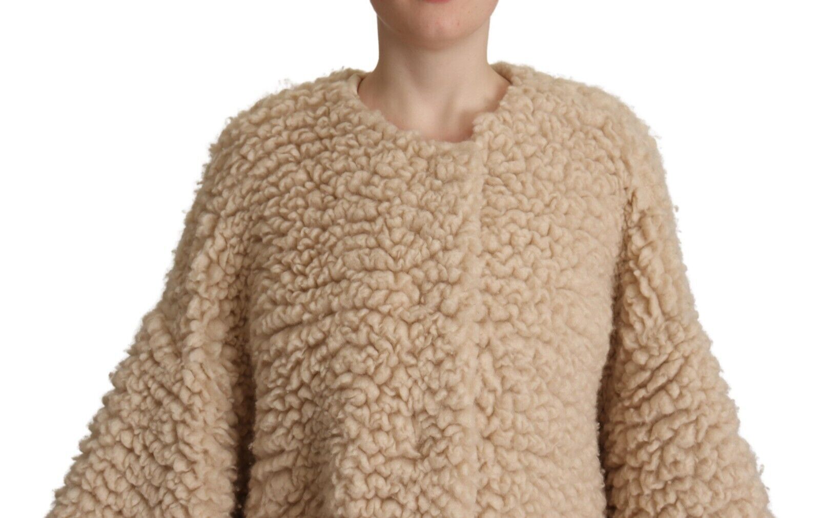 Dolce & Gabbana Elegante beige Kaschmir-Manteljacke