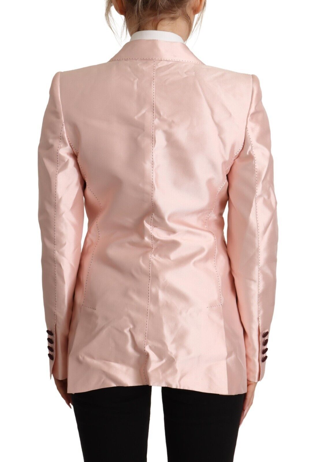 Dolce & Gabbana Elegante Blazerjacke aus rosa Seide