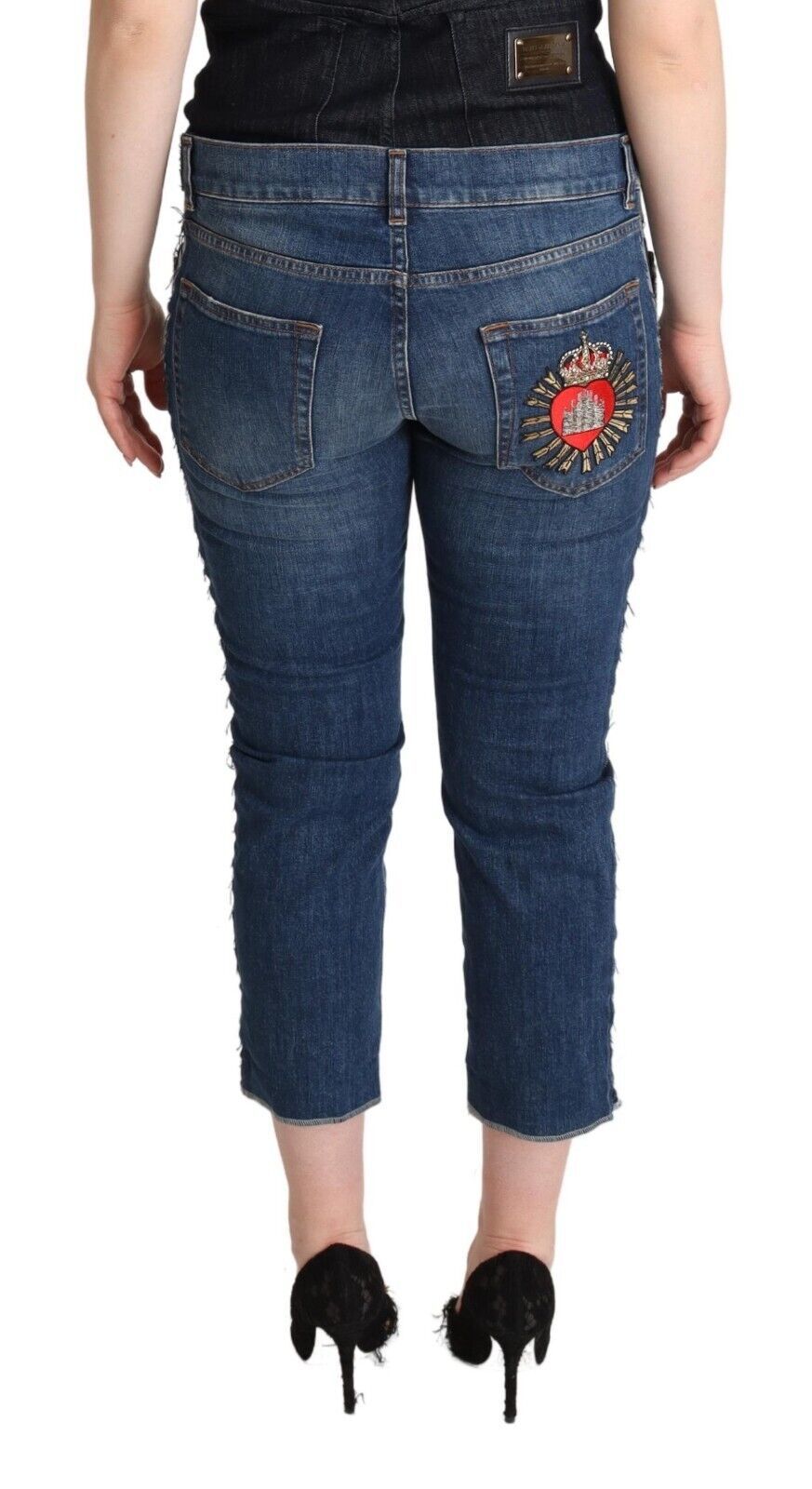 Dolce & Gabbana Eleganter Cropped-Denim mit mittlerer Taille