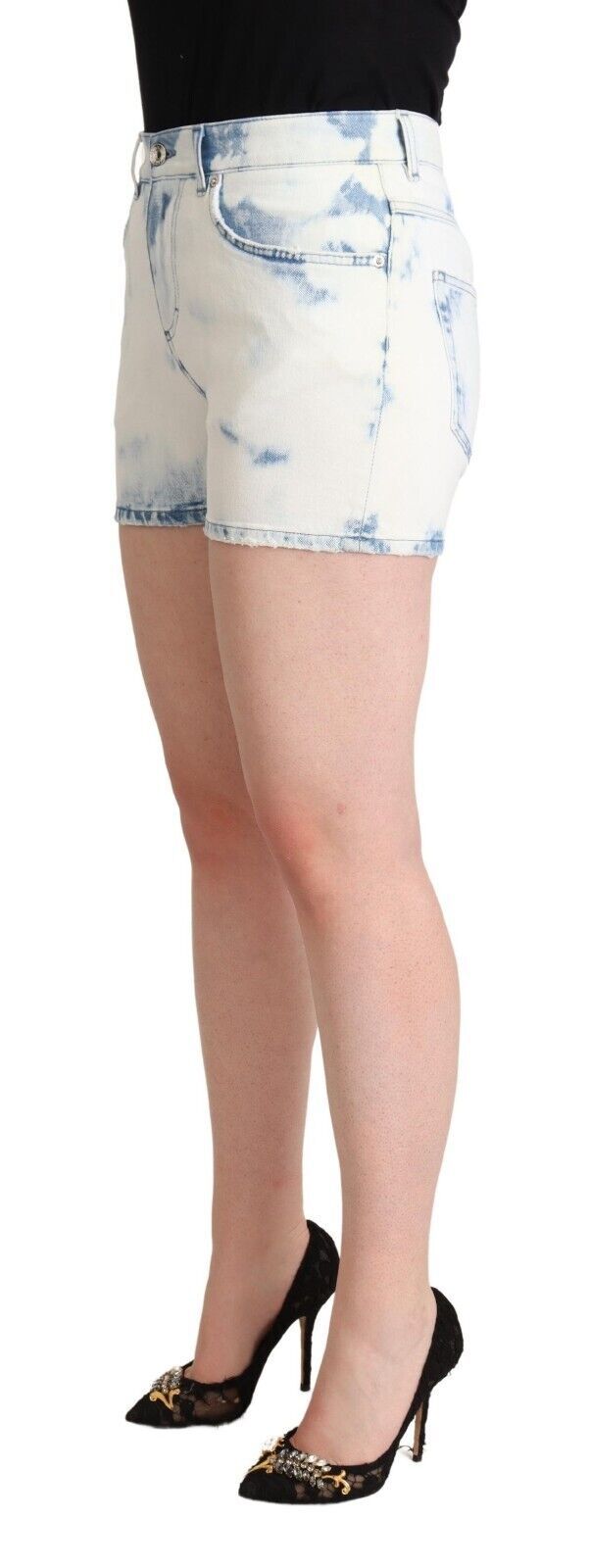 Dolce & Gabbana Schicke weiße Denim-Shorts mit mittlerer Taille